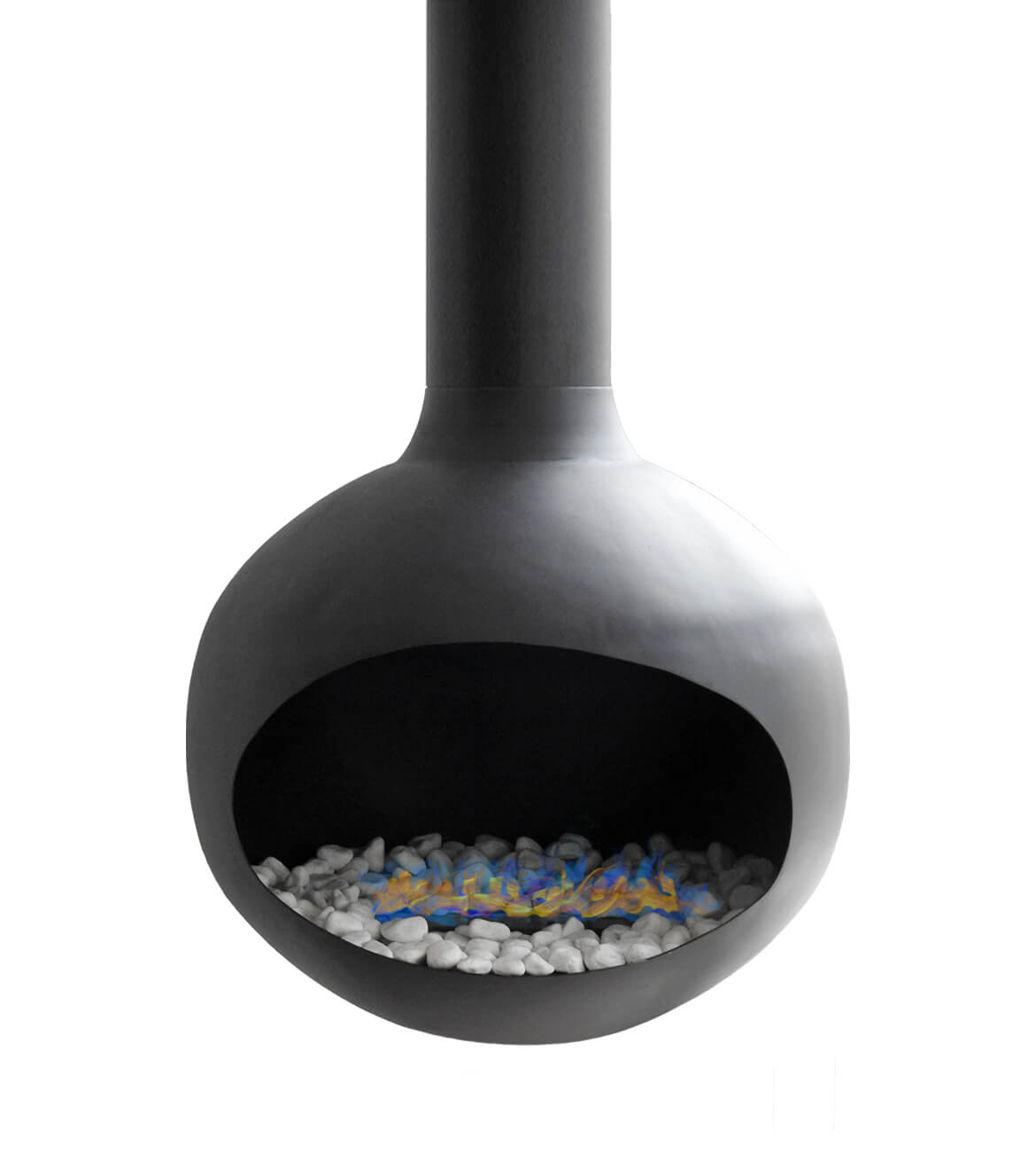 Chimenea colgante Sirius en ambiente contemporáneo - Diseño bogotano de alta gama